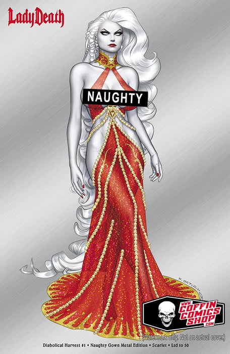 Lady Death: Diabolical Harvest #1 - Naughty Gown Metal Chase Edition - Scarlet