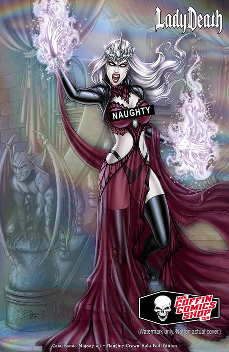 Lady Death: Cataclysmic Majesty #1 - Naughty Crown Holo-Foil Edition
