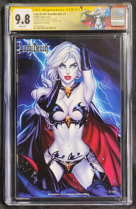 Lady Death: Heartbreaker #1 - Lightning Strikes Edition (LOW #3) - Pulido Signed - CGC Signature Series 9.8 (2676525024) - Catacomb 10/15