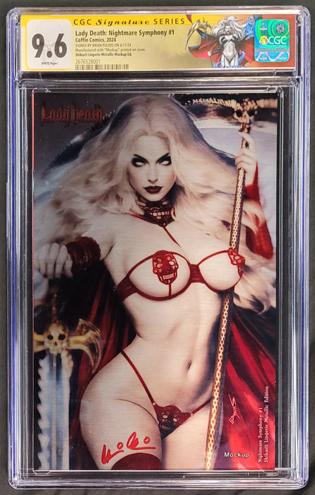 Lady Death: Nightmare Symphony #1 - Shikarii Lingerie Metallic Edition (Mockup) - Pulido Signed - CGC Signature Series 9.6 (2676528001)