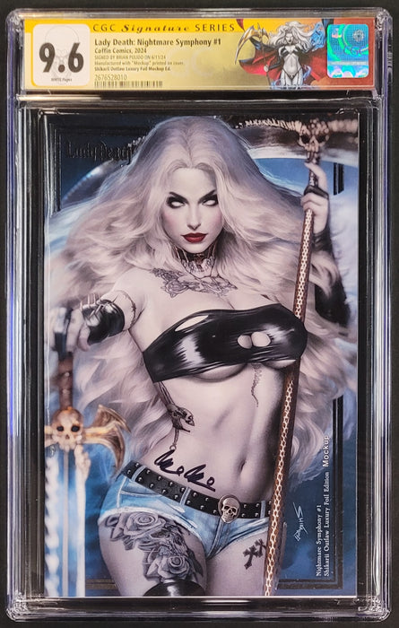 Lady Death: Nightmare Symphony #1 - Shikarii Outlaw Luxury Foil Edition (Mockup) - Pulido Signed - CGC Signature Series 9.6 (2676528010)