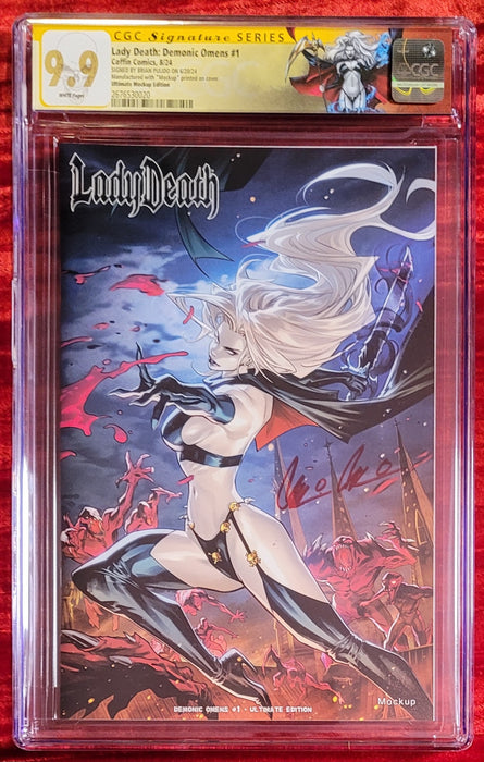 Lady Death: Demonic Omens #1 - Ultimate Edition (Mockup) - Pulido Signed - CGC Signature Series 9.9 (2676530020) - Catacombs 11/7