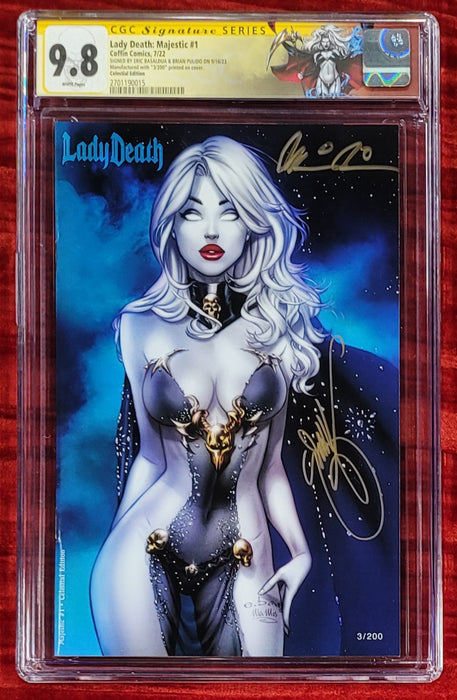 Lady Death: Majestic #1 - Celestial Edition (LOW #3) - Pulido / Ebas Signed - CGC Signature Series 9.8 (2701190015) - Sunday Slabs 4/14