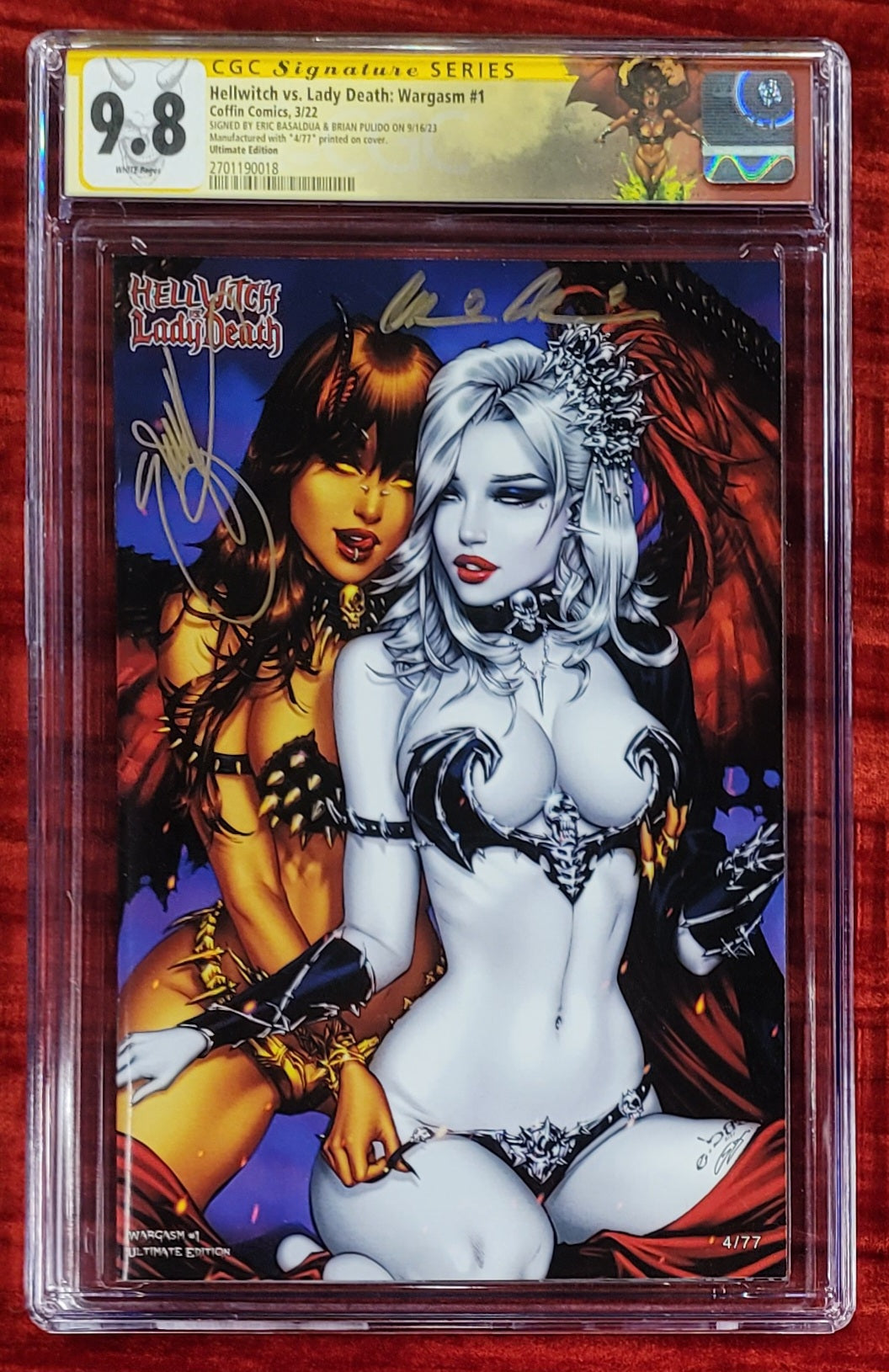 Hellwitch vs. Lady Death: Wargasm #2 Premium Foil 2024 Edition CGC 9.8