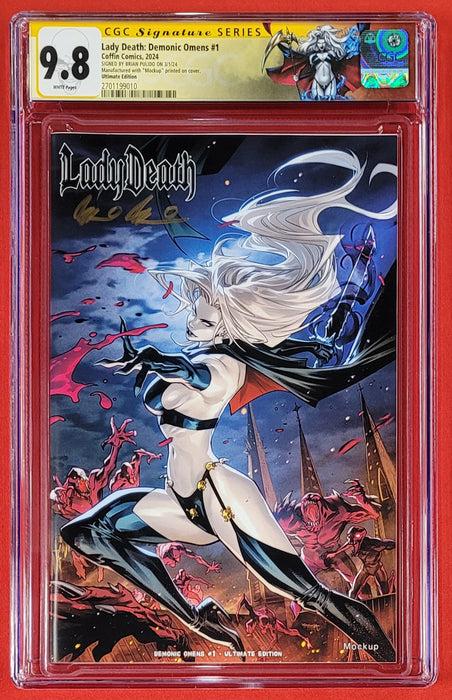 Lady Death: Demonic Omens #1 - Ultimate Edition (Mockup) - Pulido Signed - CGC Signature Series 9.8 (2701199010) - Sunday Slabs 6/9