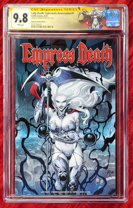 Lady Death: Cybernetic Desecration - Empress Death Edition - Pulido Signed - CGC Signature Series 9.8 (2721755025) - Catacomb 10/24