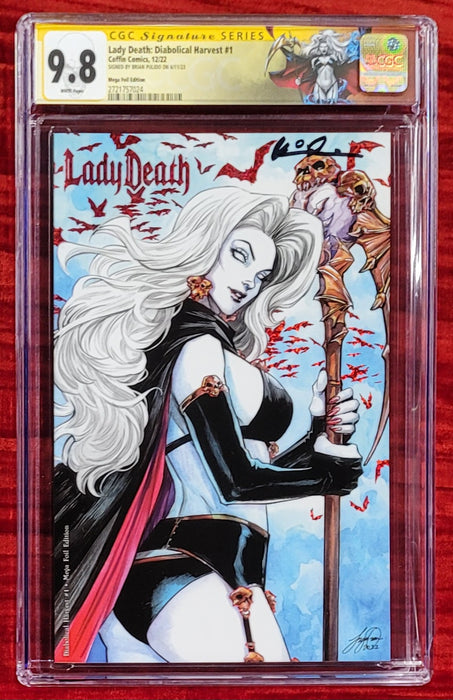 Lady Death: Diabolical Harvest - Mega Foil Edition - Pulido Signed - CGC Signature Series 9.8 (#2721757024) - Sunday Slabs 6/30