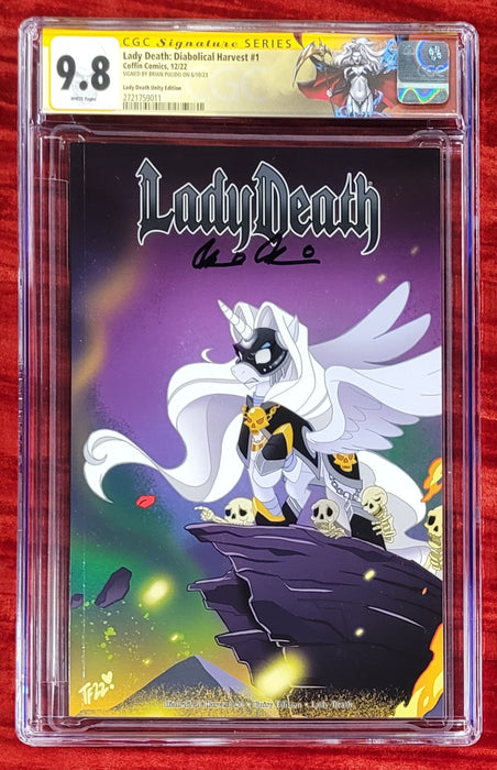 Lady Death: Diabolical Harvest - Unity Edition - Lady Death - Pulido Signed - CGC Signature Series 9.8 (2721759011) - Sunday Slabs 4/7
