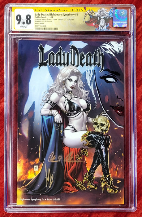 Lady Death: Nightmare Symphony - Secret Edition - Pulido / Krome Signed w/Remarque - CGC Signature Series 9.8 (#2721768013) - Sunday Slabs 9/1