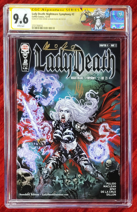 Lady Death: Nightmare Symphony #2 (of 2) - Comic Shop Standard Edition - Pulido / Krome Signed - CGC Signature Series 9.6 (2721768016) - Sunday Slabs 9/1