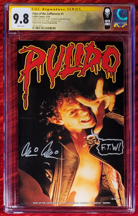 Tales of the Coffinverse #1 - Pulido Psycho Sessions "Diabolical" Edition (LOW #6) - Pulido Signed w/Remarque - CGC Signature Series 9.8 (2819219013) - Sunday Slabs 9/1