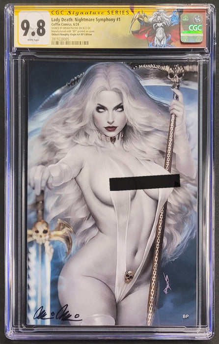 Lady Death: Nightmare Symphony #1 - Shikarii Naughty Virgin Art Edition (BP Edition!) - Pulido Signed - CGC Signature Series 9.8 (2819228005) - Catacomb 11/14