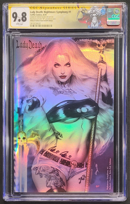 Lady Death: Nightmare Symphony #1 - Shikarii Outlaw Holo-Foil Edition (BP Edition!) - Pulido Signed - CGC Signature Series 9.8 (2819228020) - Catacomb 8/27
