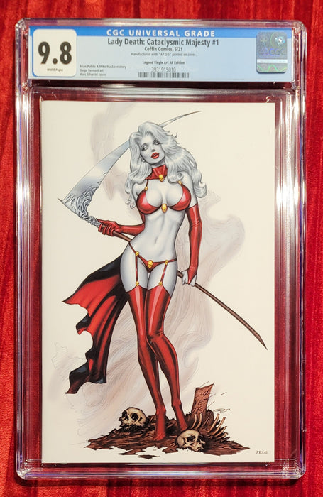 Lady Death: Cataclysmic Majesty #1 - Legend Virgin Art Edition (Artist Proof #3) - CGC Universal 9.8 (#3931915010) - Catacomb 1/8