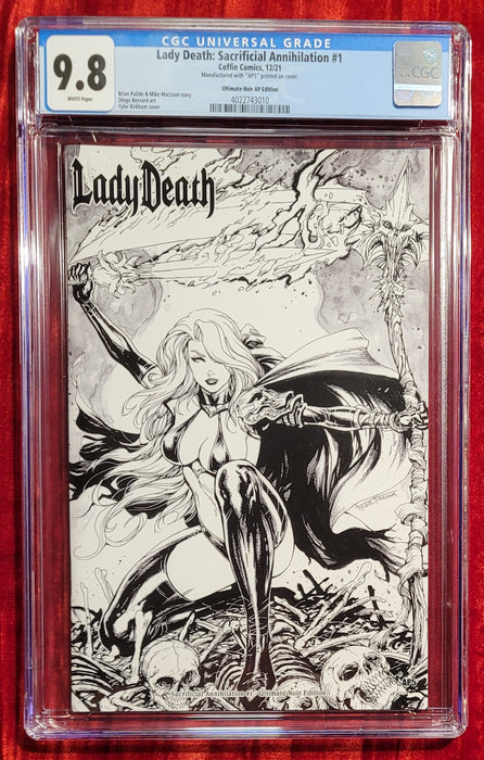 Lady Death: Sacrificial Annihilation #1 - Ultimate Noir Edition (Artist Proof #5) - CGC Universal Series 9.8 (4022743010)