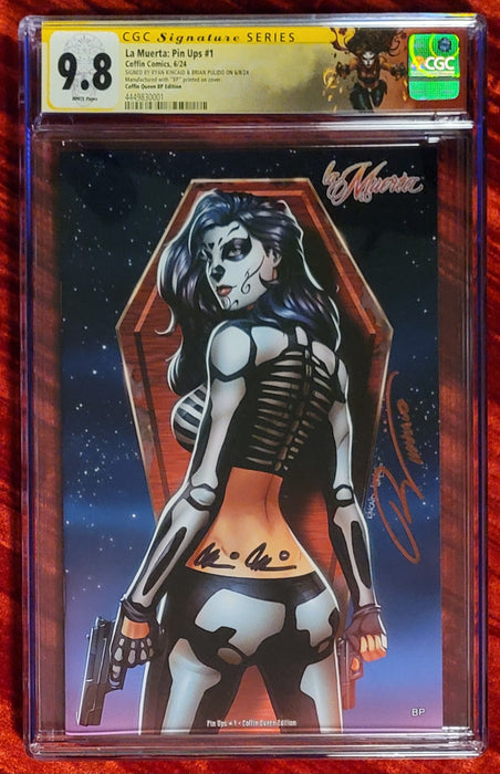 La Muerta: Pin Ups #1 - Coffin Queen Edition (BP Edition!) - Pulido / Kincaid Signed - CGC Signature Series 9.8 (4449830001) - Sunday Slabs 9/1