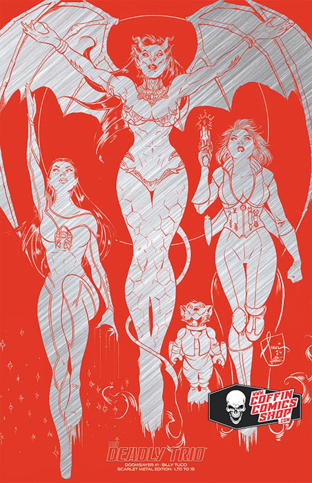 The Deadly Trio: Doomsayer #1 - Billy Tucci Scarlet Metal Edition