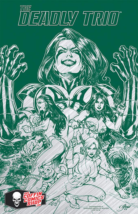 The Deadly Trio: Doomsayer #1 - Emerald Metallic Edition