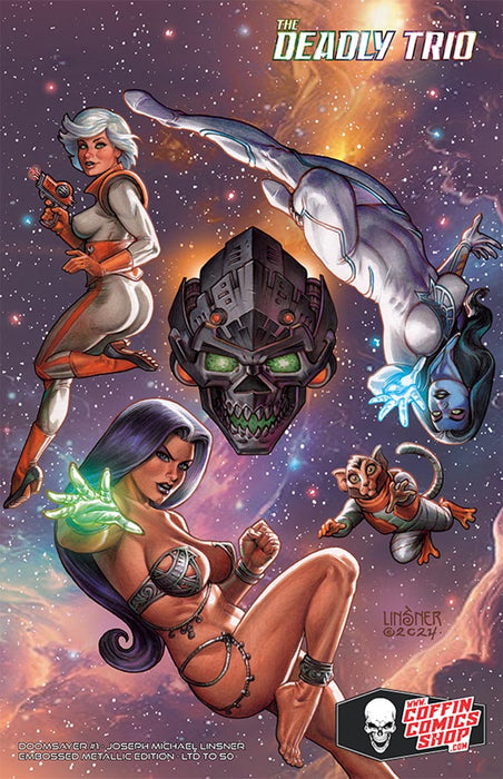 The Deadly Trio: Doomsayer #1 - Joseph Michael Linsner Embossed Metallic Edition