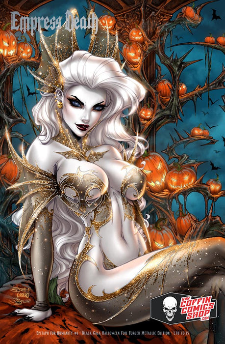 Empress Death: Epitaph for Humanity #1 - Black Gala Halloween Foil Forged Metallic Edition