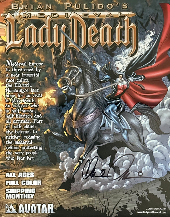 Medieval Lady Death Poster - Pulido Signed (After Holidaze Vault - Sunday)