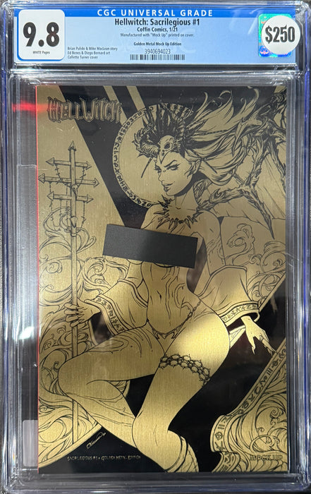 Hellwitch: Sacrilegious - Golden Metal Edition (Mockup) - CGC Universal 9.8 (3940694023) - Catacomb 7/2