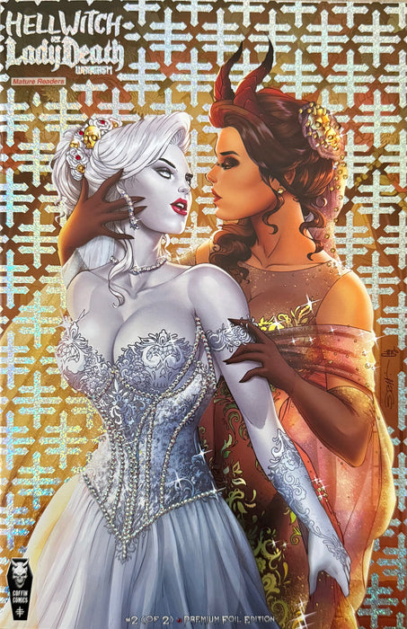 Hellwitch vs. Lady Death: Wargasm #2 (of 2) - Comic Shop Premium Foil Edition - Mega Jeweled Copy!