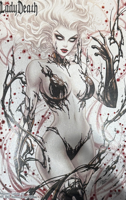 Lady Death: Blasphemy Anthem #1 - Dark Slide Succumb Pearl Edition - Mega Jeweled Copy!