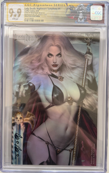 Lady Death: Nightmare Symphony #1 - Shikarii Holo-Foil Edition (BP Edition!) - Pulido Signed - CGC Signature Series 9.9 (2819228009) - Catacomb 2/19