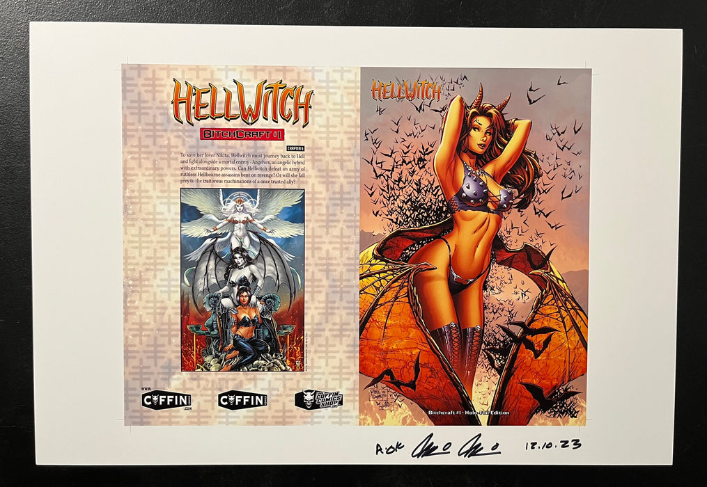 Hellwitch: Bitchcraft - Holo-Foil Edition- Uncut Cover Sheet - Pulido Signed