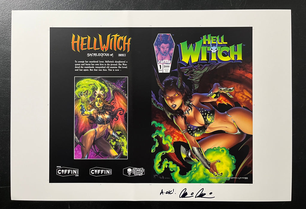 Hellwitch: Sacrilegious - Homage Edition - Uncut Cover Sheet