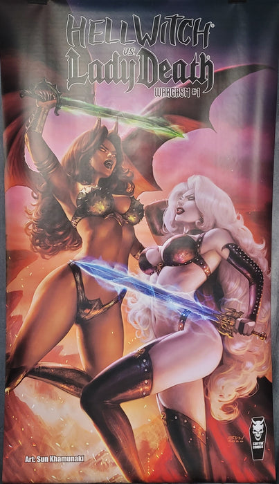 Hellwitch vs Lady Death: Wargasm - War 7' x 3' Promotional Banner (Warehouse Finds 12/4)