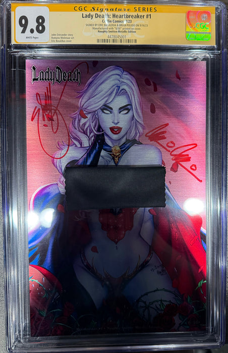 Lady Death: Heartbreaker #1 - Naughty Smitten Metallic Edition - Pulido / Ebas Signed - CGC Signature Series 9.8 (4478045001) - Catacomb 10/3