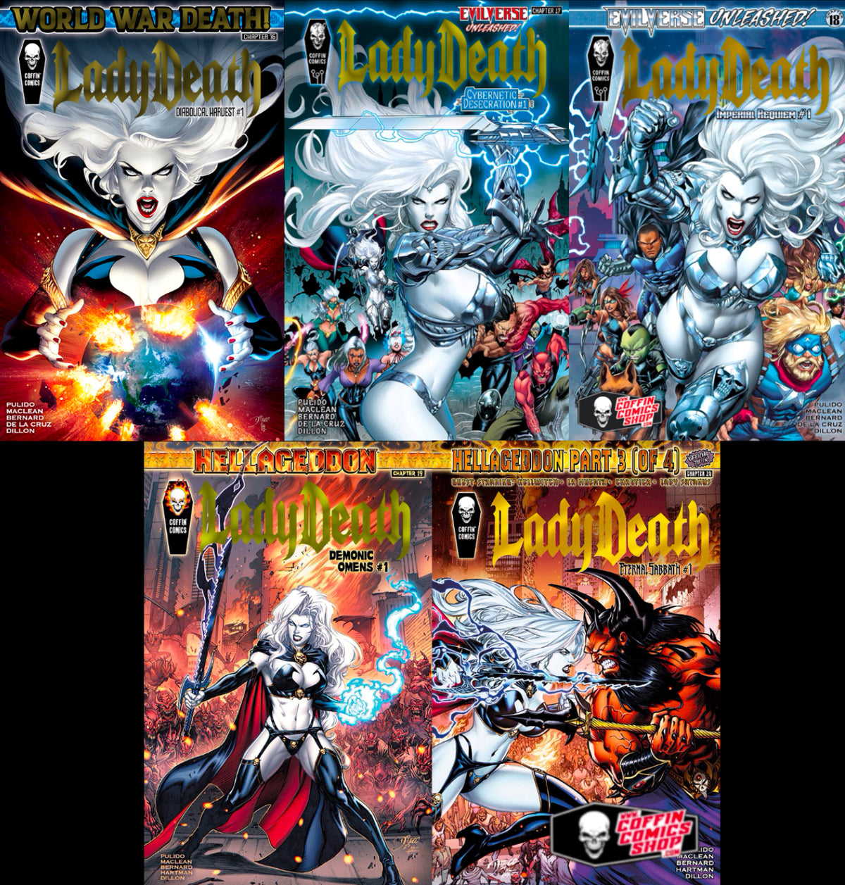 Lady Death Premiere Bundle (Chapters 16-20) — CoffinComicsShop.com