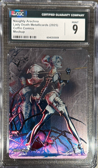 Lady Death: Naughty Arachna Metallicard (Mockup) - CGC 9 Grade (6046350009) - Tomb Treasures 12/10
