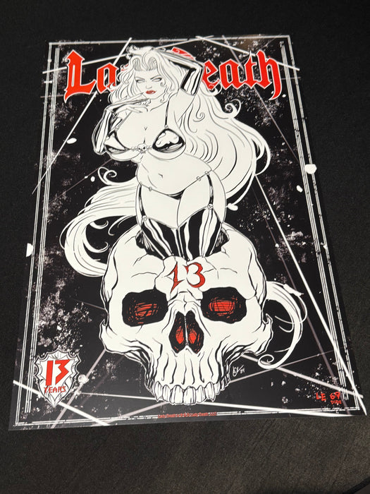 Lady Death: David Harrigan 13th Year Commemorative 11x17" Print