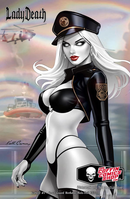Lady Death: Gallery #1 - Coast Guard Birthday Holo-Foil Edition