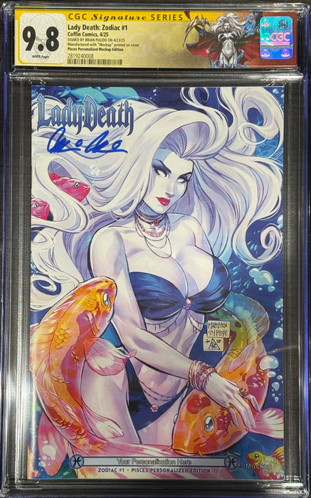 Lady Death: Zodiac #1 - Pisces Personalized Edition (Mockup) - Pulido Signed - CGC Signature Series 9.8 (2819240008) - Catacomb 7/16