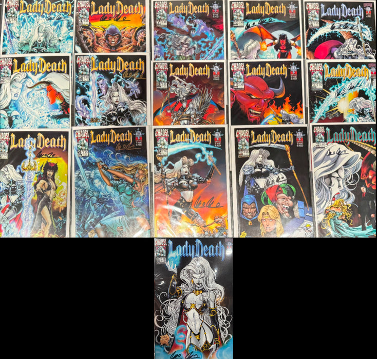 Lady Death: Monthly 16-book Set - Pulido Signed (Catacomb 8/6)