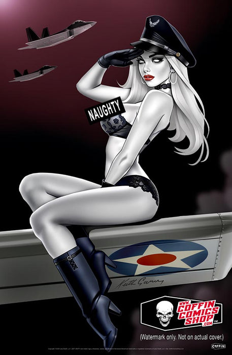 Lady Death: Naughty Air Force Birthday 11x17" Print