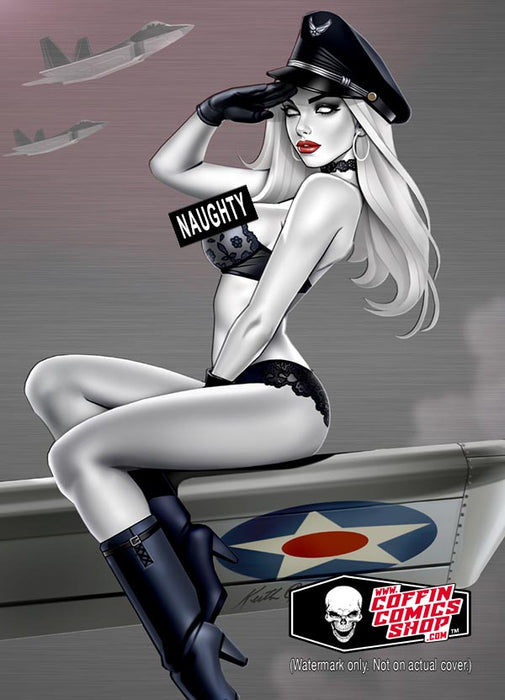 Lady Death: Naughty Air Force Birthday Metallicard