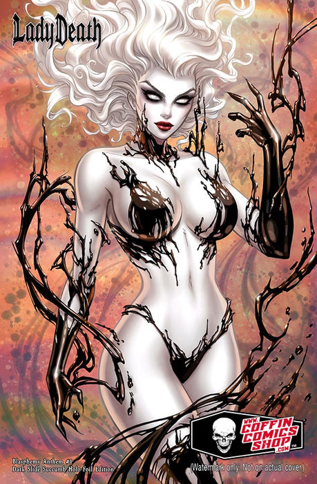 Lady Death: Blasphemy Anthem #1 - Dark Slide Succumb Holo-Foil Edition