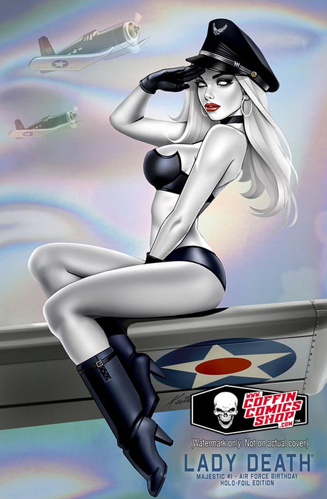 Lady Death: Majestic #1 - Air Force Birthday Holo-Foil Edition