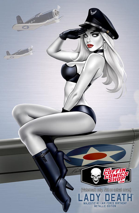 Lady Death: Majestic #1 - Air Force Birthday Metallic Edition