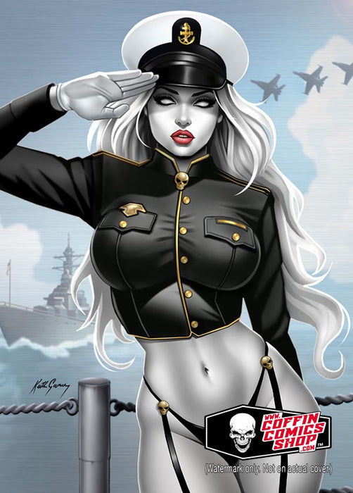 Lady Death: Navy Birthday Metallicard