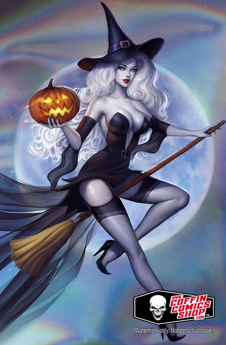 Lady Death: All Hallows Evil #1 - Moonwitch Virgin Art Holo-Foil Edition