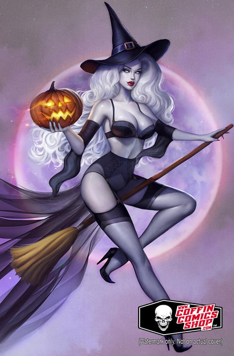 Lady Death: All Hallows Evil #1 - Lingerie Moonwitch Virgin Art Pearl Edition
