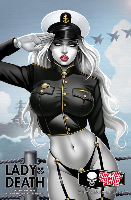 Lady Death: Enchantments #1 - Navy Birthday Metallic Edition