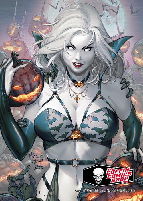 Lady Death: Pumpkin Patch Metallicard
