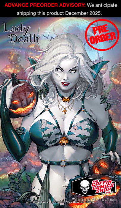 Lady Death: All Hallows Evil #1 - Pumpkin Patch Holo-Foil Edition